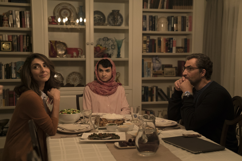 Necar Zadegan, Marwan Salama, Peter Macdissi (Photo: Ali Paige Goldstein/HBO)